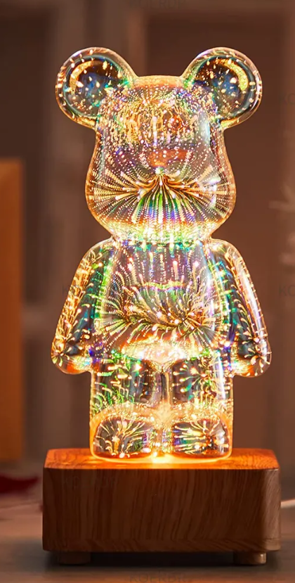 Luminária Urso de Fogos de Artifício 3D
